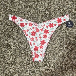 Hollister Red Floral Bottoms